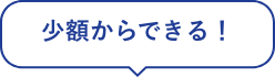 少額からできる！
